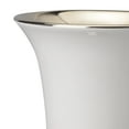thumbnail image 4 of Benjara Ceramic Vase with Flared Top and Pedestal Base, Medium, White and Gold, 4 of 4