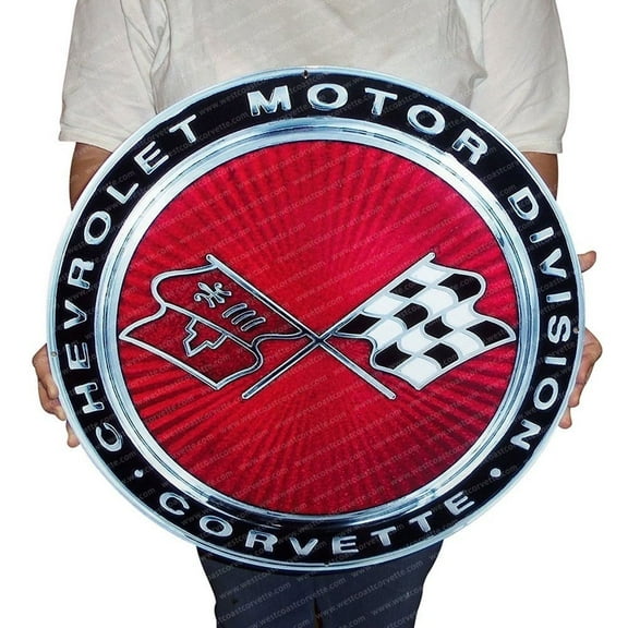 1973-1974 C3 Corvette Flags Metal Wall Hanging Sign : 19" x 19"