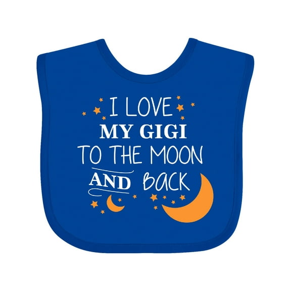 Inktastic I Love My Gigi to the Moon and Back Boys or Girls Baby Bib