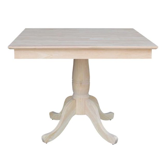 International Concepts K-3636TP-30P 36 x 36 in. Table de Piédestal Supérieure Carrée - 29,1 in.