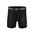 thumbnail image 2 of Umbro Men's Athletic Stretch 6" Boxer Briefs 3-Pack, Black, Large, 2 of 3