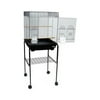 Ymlgroup 5924 3 by 8" Bar Spacing Flat Top Small Bird Cage with Stand - 18"x18" in Black