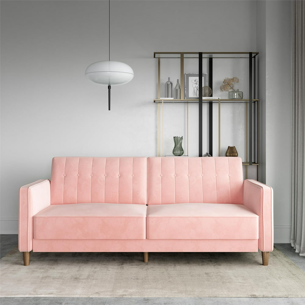 DHP Pin Tufted Transitional Futon, Convertible Sofa Couch