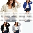 thumbnail image 3 of CBASIHI Womens Waffle Knit Long Sleeve Shackets- Collared Lightweight Oversized Casual Fall Button Down Shirt Jacket Black Size 2XL, 3 of 6