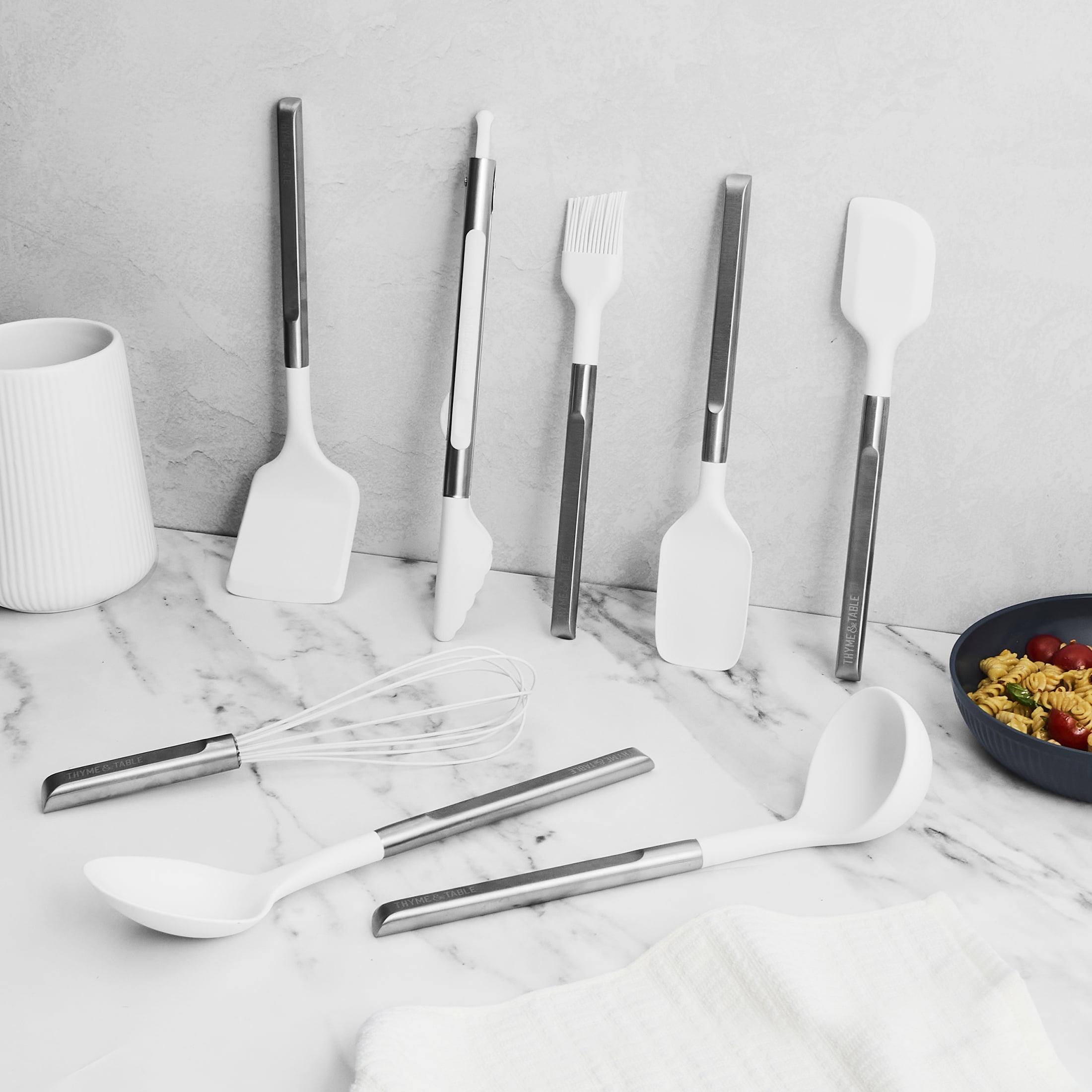 Thyme & Table Supreme Collection Stainless Steel Ladle White