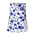 thumbnail image 3 of idosla Womens Smocked Strapless Bandeau Tank Tops Floral Tube Tops Backless Bandeau Tunic Tops Sleeveless Shirts (Dark Blue, L), 3 of 4