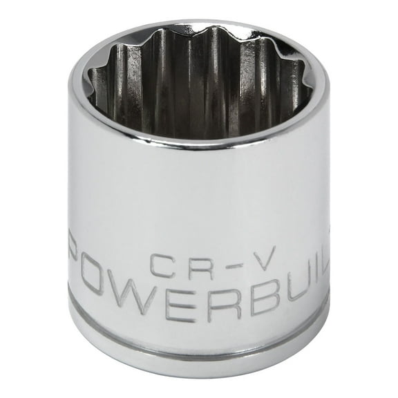 Powerbuilt 3/8 Inch Drive x 22 MM 12 Point Shallow Socket - 641221