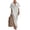 White, variant on Summer Cotton Linen Dress for Women Short Sleeve Button Up Long Dress Casual Loose Beach Tunic Sundress White