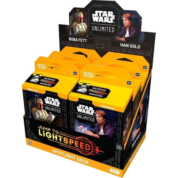 Fantasy Flight Games Star Wars: Unlimited TCG Jump to Lightspeed Spotlight Deck Display - Includes 6 Pre-Built Decks with Exclusive Cards, Ages 12+, 2+ Players, 20 Minute Playtime