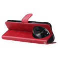 thumbnail image 3 of KAIYANG Funda de teléfono para Oppo Find X6, textura de piel de becerro, bolsillo con cremallera, soporte, carcasa tipo billetera, cubierta de cuero PU, estilo E Oppo Find X6 rojo, 3 of 5