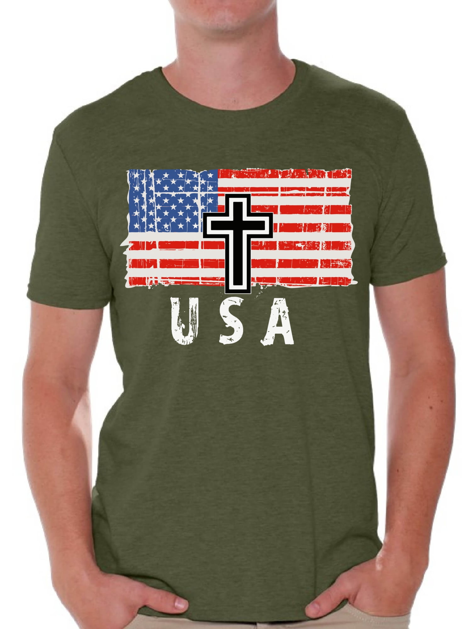 us flag on shirt