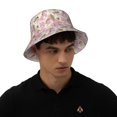 thumbnail image 4 of Honeii Lilies Flowers for Unisex Bucket Hat Waterproof Rain Hat Reversible Shiny Rave Bucket Hat for Concert Festival Boonie Cap, 4 of 6