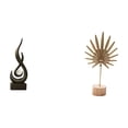 thumbnail image 1 of Estatua abstracta de resina con forma de llama. Figura de arte moderno. Adorno metálico en forma de hoja. Recuerdo creativo para vitrina, sala de esta, 1 of 8