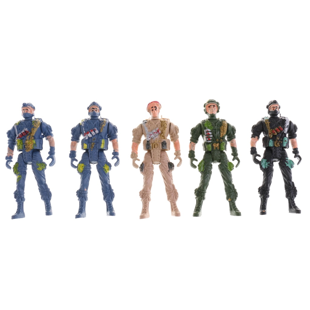 1PCS 9cm Military Series Plastic Toy Soldiers Army Men Figures & Accessories Toy 