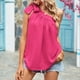thumbnail image 4 of Chaleco Camiseta sin mangas para mujer, camiseta suave con cuello de un hombro para ir de compras (Rose Red S) Cgtredaw Rosa roja T S para Mujer, 4 of 7