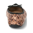 thumbnail image 6 of Wonder Nation Little Girls and Big Girls Leopard Bow Ballet Flat Shoes, 6 of 6