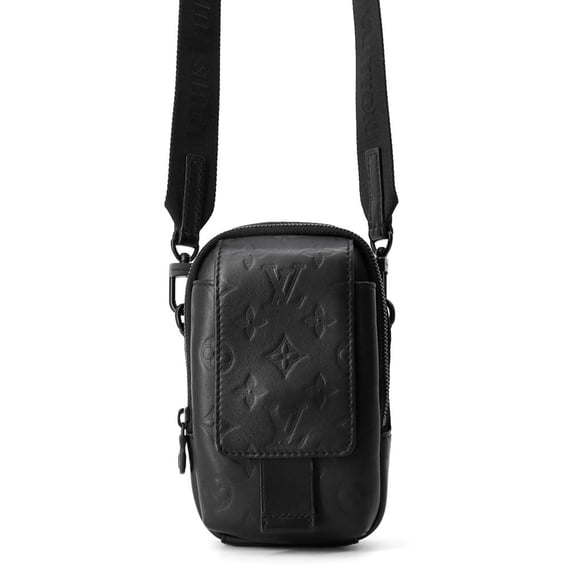Pre-Owned Louis Vuitton Monogram Shadow Double Phone Pouch Shoulder Bag M81313 LOUIS VUITTON...