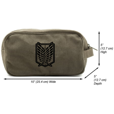 Attack on Titan Dual Wing Canvas Shower Kit Travel Toiletry Bag