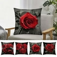 thumbnail image 7 of Moocorvic Valentines Day Pillow Covers With Red Rose Print, Decorative Cushion Case for Sofa Couch Farmhouse Holiday Anniversary Wedding, 7 of 7
