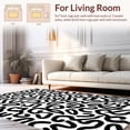 thumbnail image 2 of ODIKA 8' Machine Washable Non-Slip Area Rug, Interlocking Spotted Motif with Artistic Shapes High Traffic Rug, Black, 298558, 2 of 5