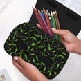 thumbnail image 6 of Rateoe Cool Gamepad Pattern Double Clamshell Pen Case, Storage Organizer with Two Zipper Compartments– Holds Up to 50 Pencils & Pens, 6 of 7