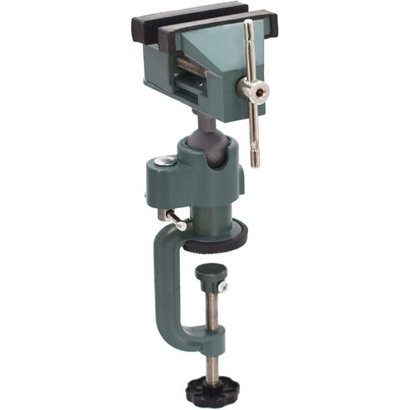 EPOTOOR 3 Inch Universal Table Vise, Aluminum Swivel 360 Degrees Rotating Table Bench Vise for Woodworking, Jewelry Making, Mental Working