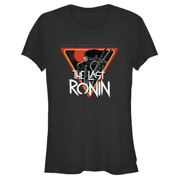 Junior's Teenage Mutant Ninja Turtles The Last Ronin Triangle Logo Graphic Tee Black Small
