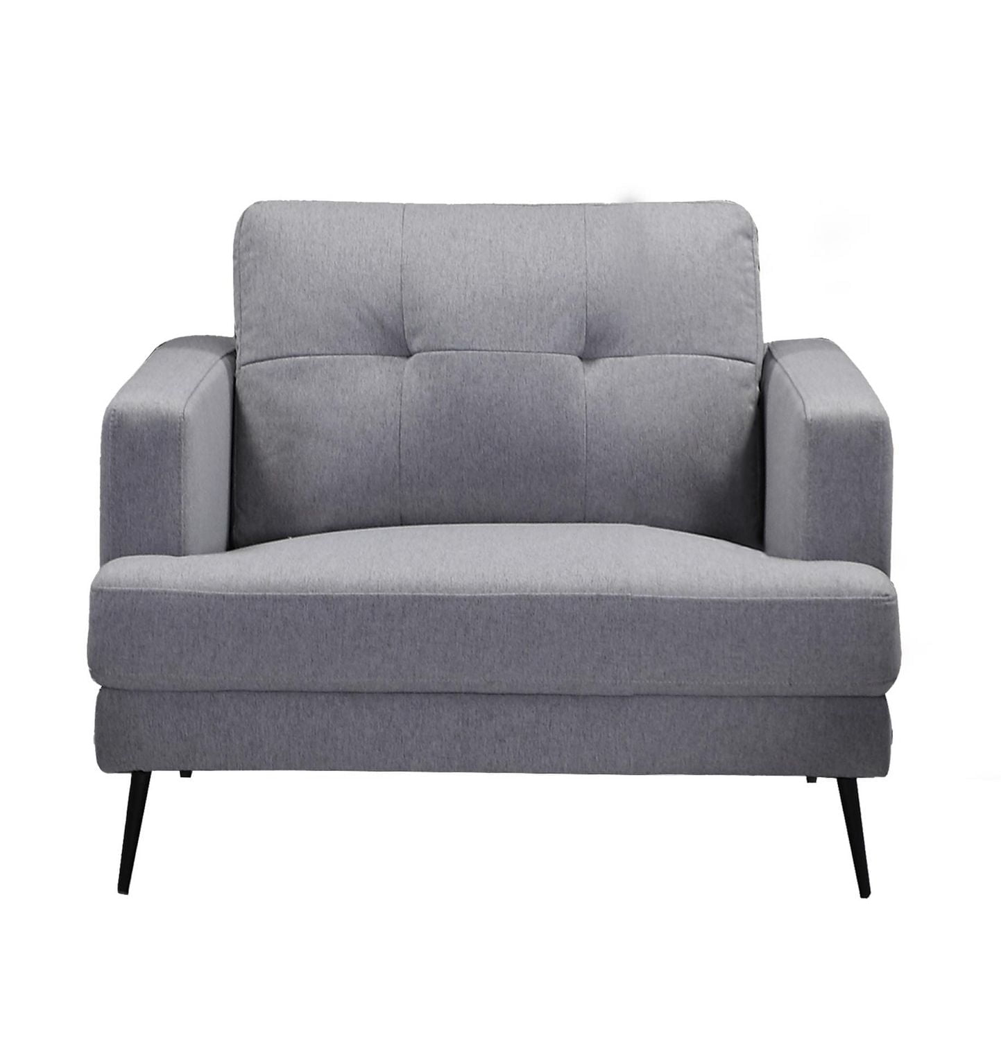 Topline Home Furnishings 3-piece Grey Upholstery Set: Sofa, Loveseat, & Chair