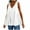 White, variant on Womens Babydoll Tops Summer 2025 Trendy Pleated Flowy V Neck Tank Tops Loose Fit Cute Casual Sleeveless Tee Shirts (XL, White)
