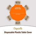 thumbnail image 3 of Exquisite 84" Round Tablecloth Cover - Orange Disposable Plastic Tablecloth - Heavy Duty Premium Plastic Disposable Table Cloth Round, 1 Count, 3 of 5