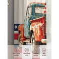 thumbnail image 6 of Independence Day Sheer Curtains 2 Panels Set Five-Pointed Stars Frame U. S. Flag Retro Truck Sheer Window Curtains Light Filtering Rod Pocket Voile Drapes for Bedroom Living Room 52"x63", 6 of 9
