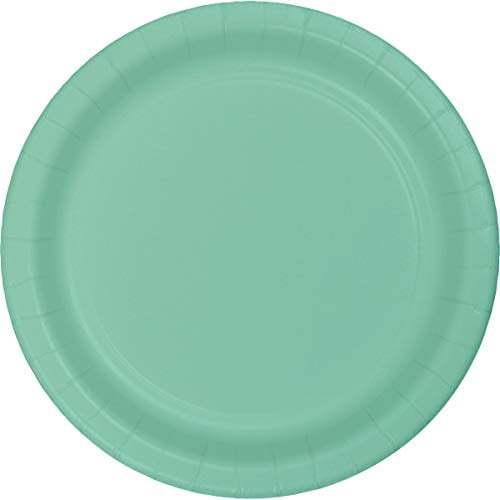 FRESH MINT GREEN DESSERT PLATES, 24 CT