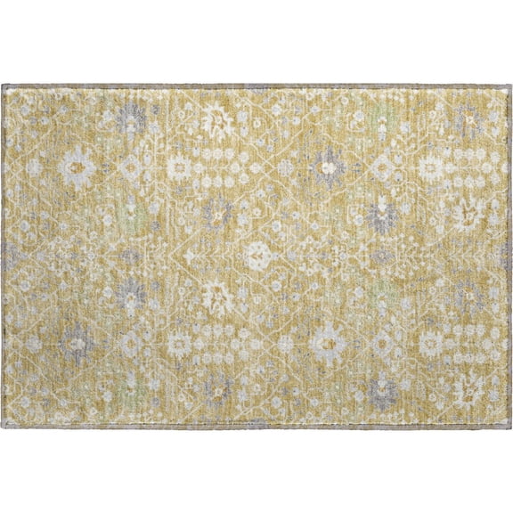 Dalyn Rugs Premium Machine Washable Mayfield AMF1009 Gold 1'8" x 2'6" Rug