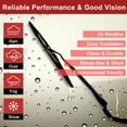 thumbnail image 2 of Unique Bargains 3 Pcs 26' 17' 12' Front Rear Windshield Wiper Blade Set Fit for Infiniti QX60 with J / U Hook Black, 2 of 6