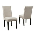 thumbnail image 3 of Dining Chairs Biony Fabric Dining Chairs with Nailhead Trim, Set of 2, Tan,Fabric Dining Chairs, 3 of 4