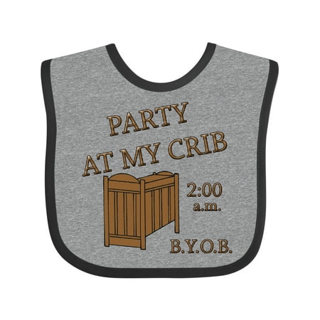 

Inktastic Party at My Crib Gift Baby Boy or Baby Girl Bib