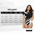 thumbnail image 5 of Vsdgher Abstract Monochrome Profile Prinr Short Sleeve Body suit for Womens, Sexy Onesie One Piece Round Neck Bodysuit Shapewear Tummy Control-Large, 5 of 7