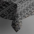 thumbnail image 3 of Black Christmas Folk Pattern Rectangle Tablecloth 60"x84",Waterproof Polyester Rectangle Table Cloth, Wipeable Spillproof Polyester Tablecloth for Dining, Camping, Indoor and Outdoor, 3 of 5