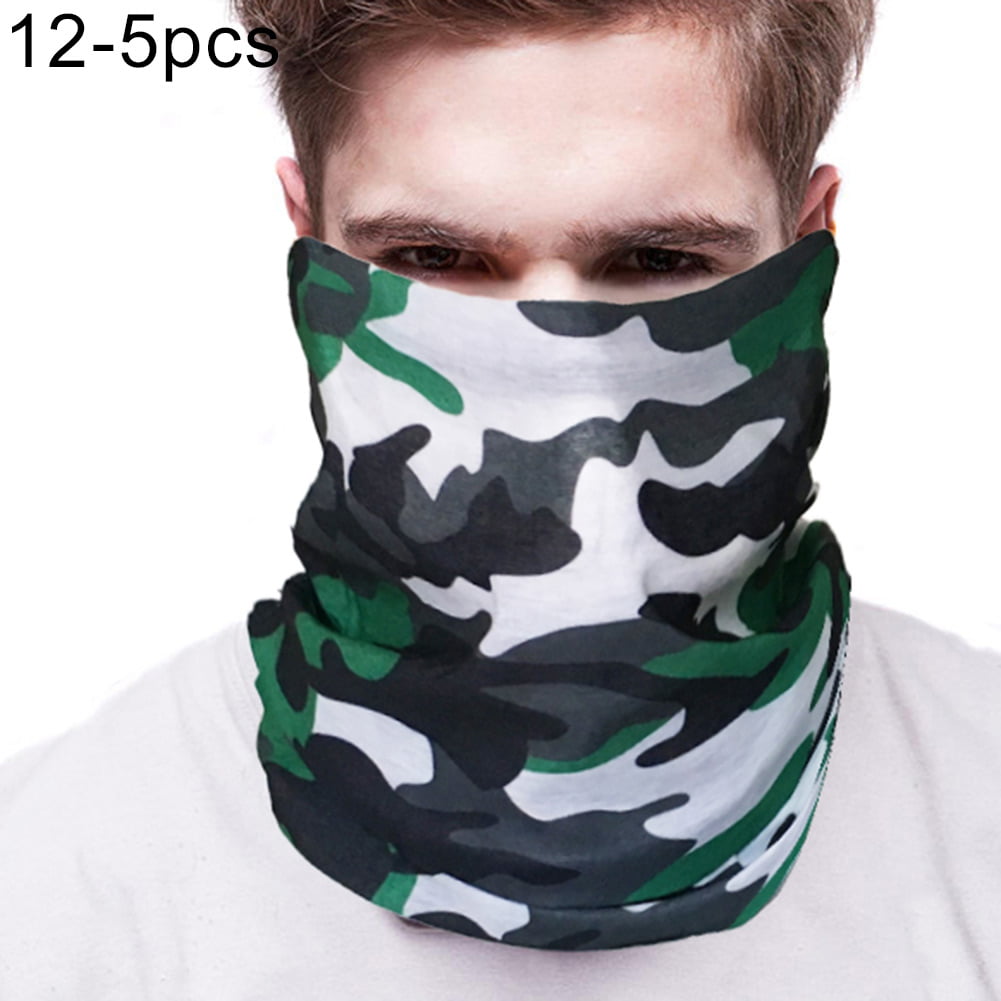 Variety Head Scarf Face Scarf Cover with Camouflage Pattern Cool Balaclava Neck Gaiter Cool Headwear