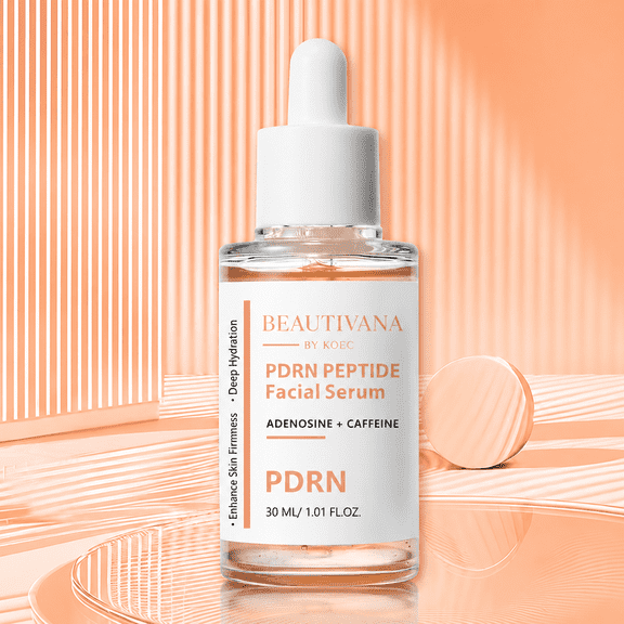 Beautivana by KOEC PDRN Peptide Facial Serum, Lightweight Hydrating Face and Neck Serum