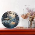 thumbnail image 6 of Deer Snow Forest Trees Lake 10 inch Wall Clocks Non Ticking Easy to Read Battery Decorative for Home Bathroom Kitchen Bedroom Living Room, 6 of 8