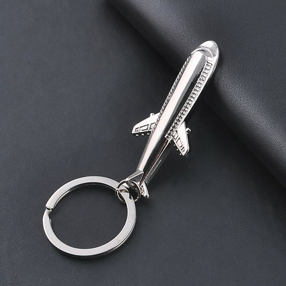 TAILTOSS 1Set Metal Airplane Keychain for Mothers Day present in Silver