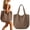 Brown, variant on Crochet Beach Bags for Women, Summer Beach Tote Bag, Mesh Cute Beach Purse, Aesthetic Knit Bag Handbag Shoulder Bag, Black