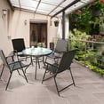 thumbnail image 6 of Gymax Folding Rattan Chair Brown 4 PCS Outdoor Indoor Furniture, 6 of 10