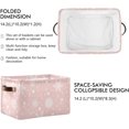 thumbnail image 3 of Storage Basket Christmas Snowflake Pink Foldable Canvas Laundry Baskets Bin Waterproof Inner Layer with Sturdy Handles for Toy Nursery Blanket Clothes 2 Pack, 3 of 7