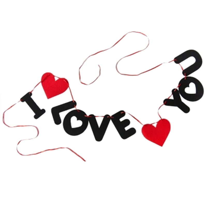TIB ® Wire Garland Red Heart Wedding Length 270 cm Decoration Foil Heart * 