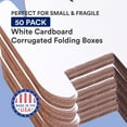 thumbnail image 3 of BOX USA Small Shipping Boxes 17.5"L x 3.5"W x 3.5"H, 50-Pack  Foldable Corrugated Cardboard Crush-Proof Box for Shipping, Packing, Moving and Storage, 3 of 5