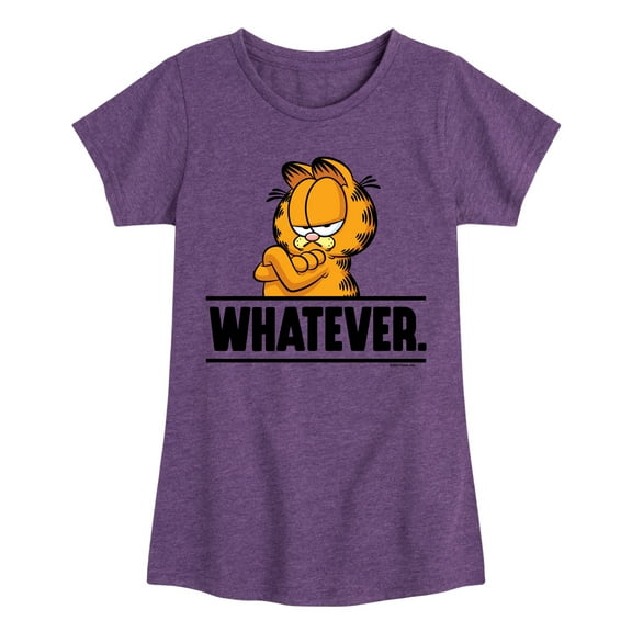 Garfield - Whatever - Toddler And Youth Girls Short Sleeve Graphic T-Shirt