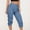 Blue, variant on IDALL Cargo Pants Women Capri Pants Rrousers Loose Casual Pants Pants Cropped Foot Pocket Beam Shorts Pants Hiking Pants Women Summer Pants Gray XL