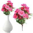 thumbnail image 4 of Artificial Azalea Flower for Outdoor & Indoor, Silk Flower Faux Azalea Flower, UV Resistant Garden Plants Bush Fake Flowers for Home Wedding Party Patio (Hot Pink), 4 of 5